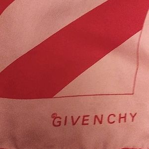 Red/white striped Givenchy scarf